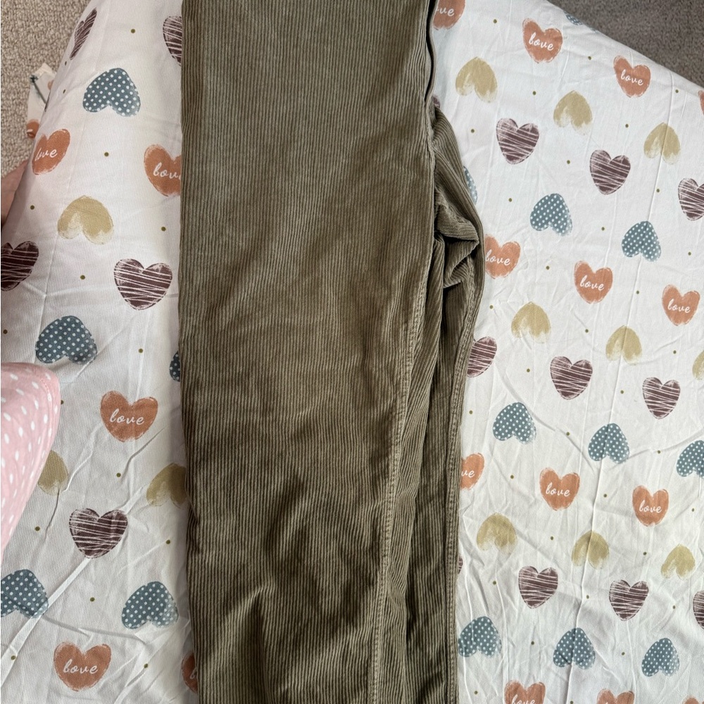 Hollister Girls Green Corduroy Pants